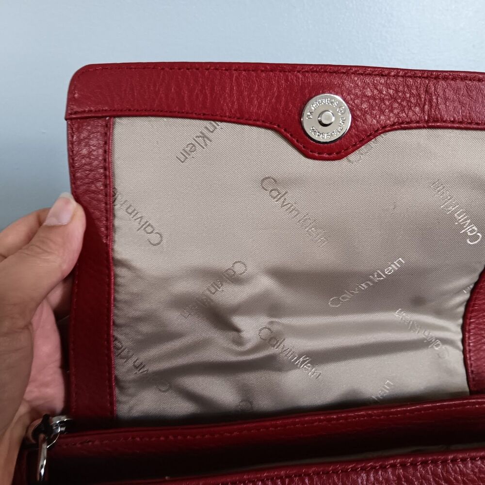 Calvin Klein shoulder bag leather red - Picture 3 of 8